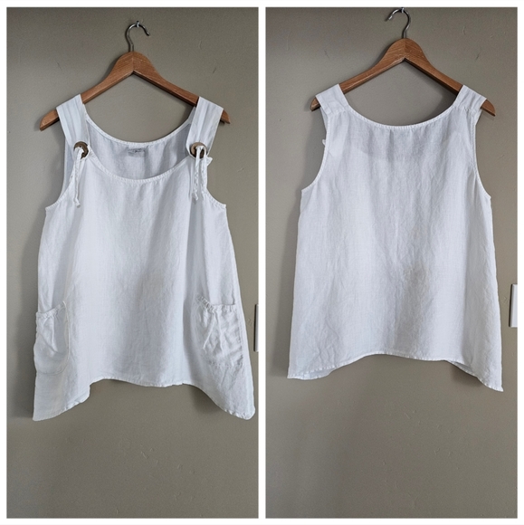 100% Linen Top L - Picture 2 of 3